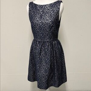 Alice + Olivia Blue and Silver Metallic Backless Mini Dress